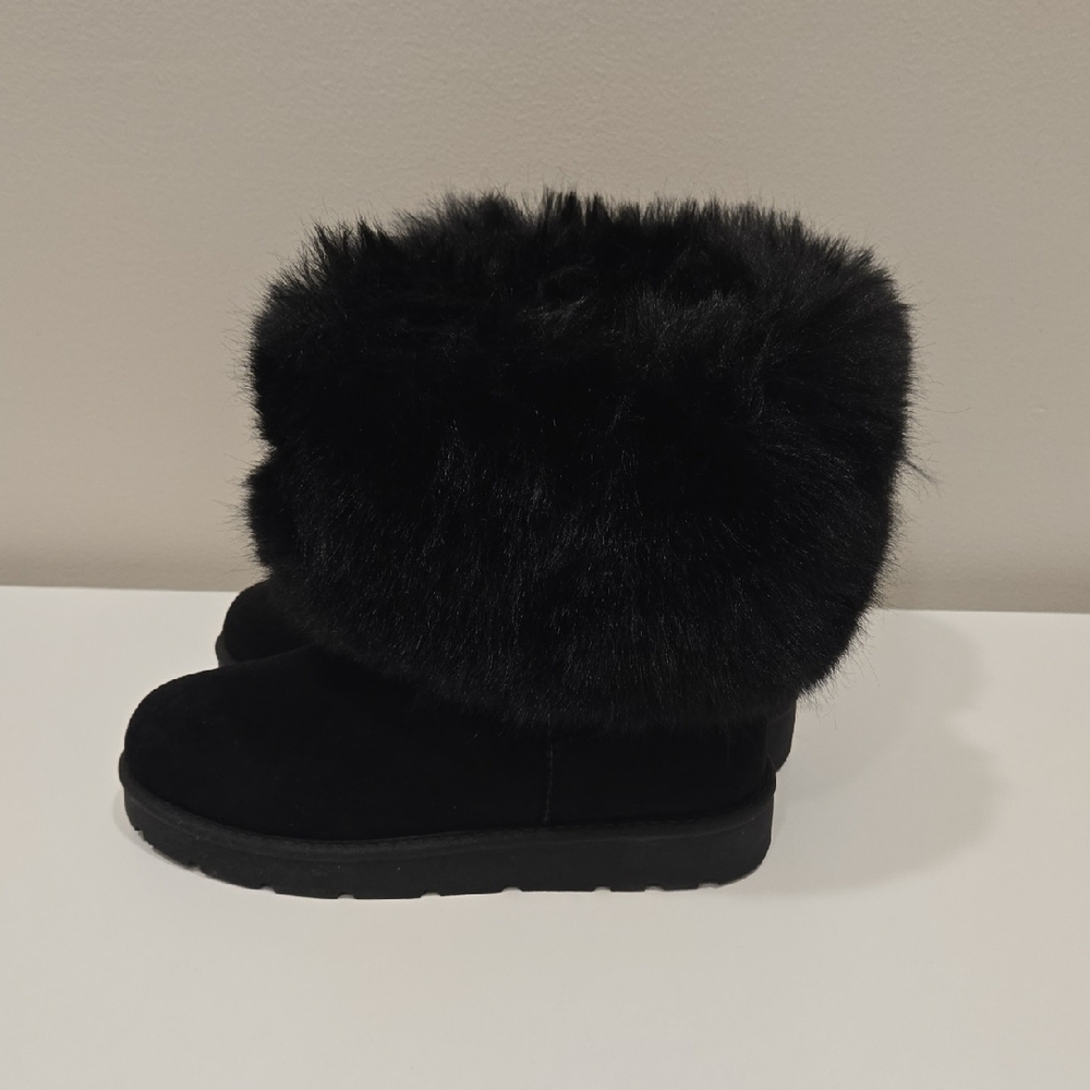 Rouge Helium Black Winter Fur Boots **NWOT** - Picture 3 of 10